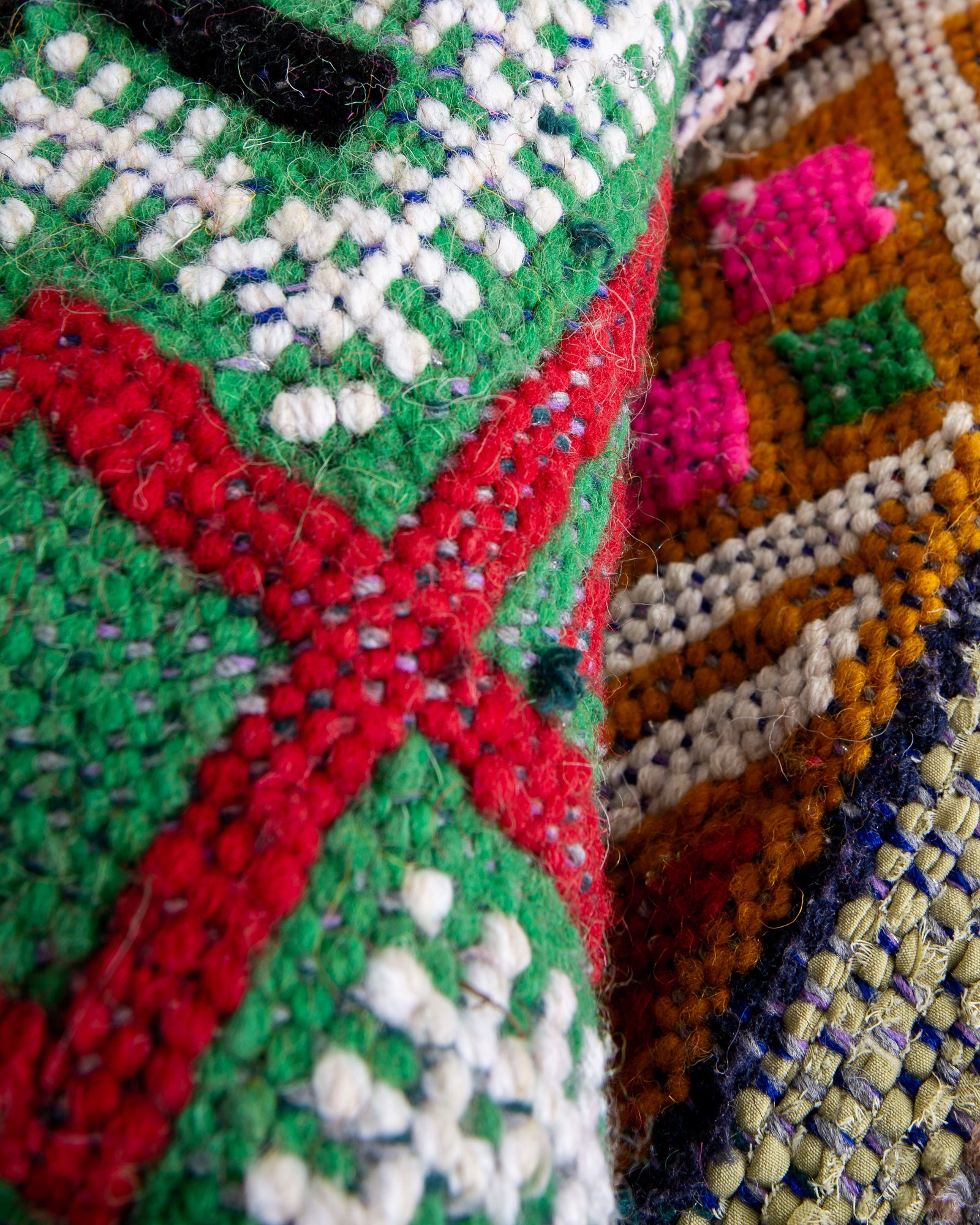 Modern designer handcrafted Berber rug from morocco Kelim with beautiful colors and patterns